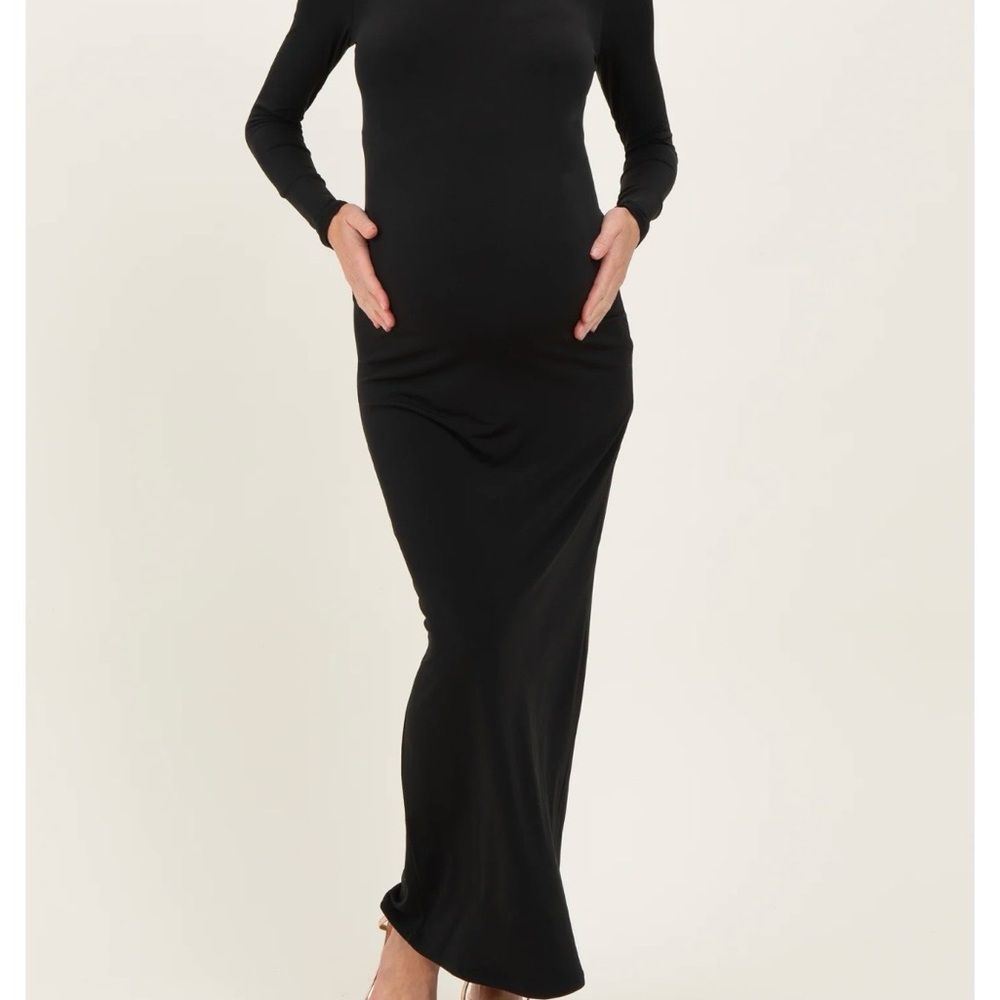 Pinkblush Black Maxi Dress - Maternity